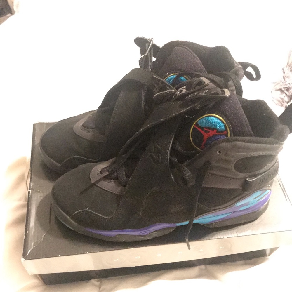 Air Jordan 8 Retro Aqua Sz 6Y